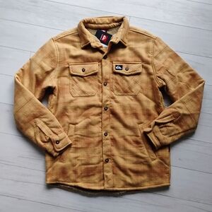 QUIKSILVER NEW Woven Flannel Sherpa Lined Jacket